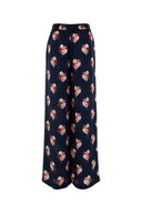 Fendi Printed Silk Wide Leg Pant