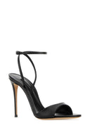 Casadei Black Leather Minorca Sandals