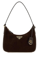 Prada Brown Suede Prada Re Edition 2005 Shoulder Bag