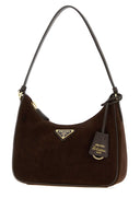 Prada Brown Suede Prada Re Edition 2005 Shoulder Bag