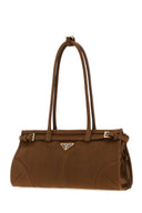 Prada Brown Nabuk Prada Bonnie Shoulder Bag