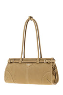 Prada Beige Nabuk Prada Bonnie Shoulder Bag