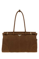 Prada Brown Nabuk Large Prada Bonnie Shopping Bag