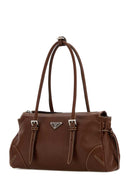 Prada Chocolate Leather Medium Prada Bonnie Shoulder Bag
