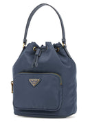 Prada Cerulean Blue Re Nylon Duet Bucket Bag