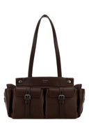 Prada Chocolate Leather Medium Prada Route Shopping Bag
