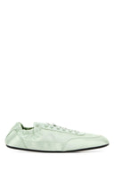 Prada Mind Green Satin Collapse Sneakers