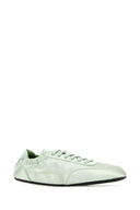 Prada Mind Green Satin Collapse Sneakers
