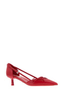 Prada Red Leather Pumps