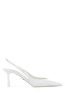 Prada White Leather Pumps