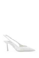 Prada White Leather Pumps