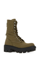 Prada Olive Green Canvas Boots