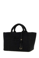 Prada Black Raffia Shopping Bag