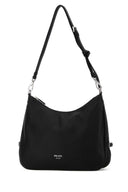 Prada Black Leather Large Prada Fold Shopping Bag