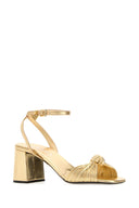 Prada Gold Leather Sandals