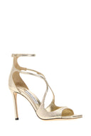 Sandali Azia 95 in tessuto dorato Jimmy Choo