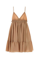 Chloe Peach Silk Mini Dress
