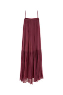 Chloe Tyrian Purple Silk Long Dress