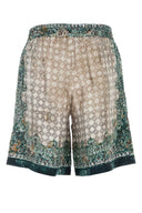 Amiri Printed Silk Bermuda Shorts