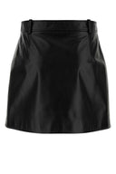 Gucci Black Leather Mini Skirt