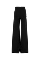 Gucci Black Stretch Wool Blend Wide Leg Pant
