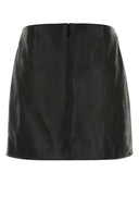 Gucci Black Leather Mini Skirt