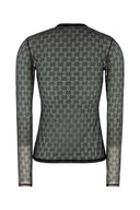 Gucci Black Mesh Top
