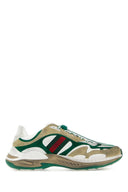 Gucci Multicolor Gg Fabric And Suede Sneakers