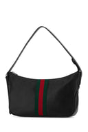 Gucci Black Leather Small Lunetta Shoulder Bag