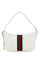Gucci White Leather Small Lunetta Shoulder Bag