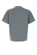 T-shirt Burberry in cotone grigio scuro