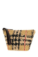 Beauty case in rafia ricamata Burberry