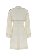 Burberry Ivory Cotton Belgravia Trench Coat