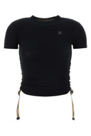 Schwarzes T-Shirt aus Stretch-Kaschmirmischung von Burberry