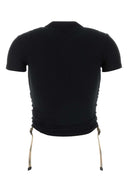 Schwarzes T-Shirt aus Stretch-Kaschmirmischung von Burberry