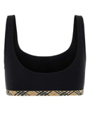 Top bikini Burberry in nylon elasticizzato nero
