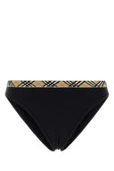 Slip bikini Burberry in nylon elasticizzato nero