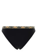 Slip bikini Burberry in nylon elasticizzato nero