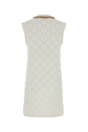 Abito Burberry bianco all'uncinetto elasticizzato