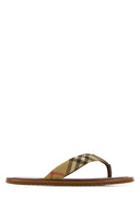 Pantofole infradito in tessuto ricamato Burberry
