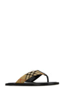 Burberry Embroidered Fabric Pavilion Thong Slippers