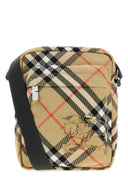 Burberry Embroidered Canvas Check Crossbody Bag