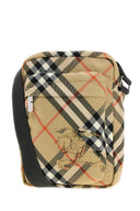 Burberry Embroidered Canvas Check Crossbody Bag