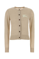 Cardigan Burberry in cotone e lana beige
