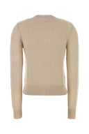 Cardigan Burberry in cotone e lana beige