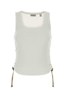 Canotta Burberry in cotone elasticizzato bianco