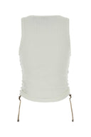 Canotta Burberry in cotone elasticizzato bianco