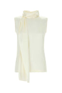 Bottega Veneta Ivory Stretch Satin Top