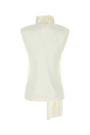 Bottega Veneta Ivory Stretch Satin Top