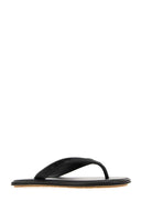 Bottega Veneta Black Rubber Sampieri Thong Slippers